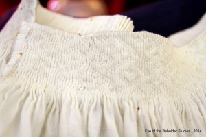 Detail of shirt. Work by Baroness Rainillt de Bello Marisco. Photo by Baroness Cateline la Broderesse