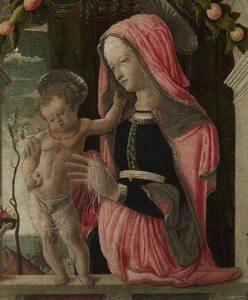 Figure 5. Giorgio Schiavone. Detail of The Virgin and Child. 1456-60. London, The National Gallery.